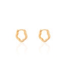 Brinco Argola Click Flor 1.4 cm Banhado a Ouro 18K
