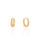 Brinco Argola Click Oval Lisa 1.7 cm Banhado a Ouro 18K