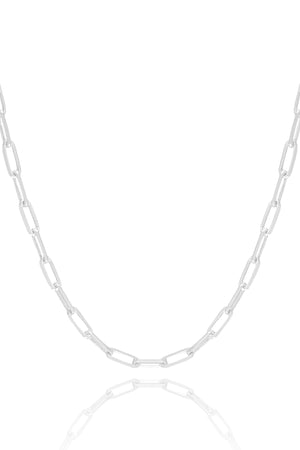 Choker Elos 3x9 mm Ródio Branco