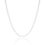 Choker Elos 3x9 mm Ródio Branco
