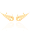 Ear Cuff Gota Lisa Banhado a Ouro 18K