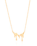 Gargantilha Elos Derretido Liso Banhado a Ouro 18K - 45 cm