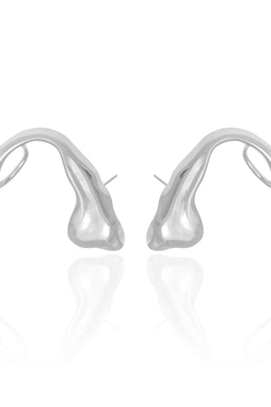 Ear Cuff Orgânico Ródio Branco