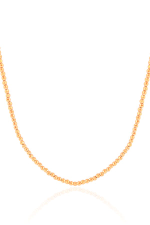 Choker Hematita Dourada 2 mm Banhado a Ouro 18K