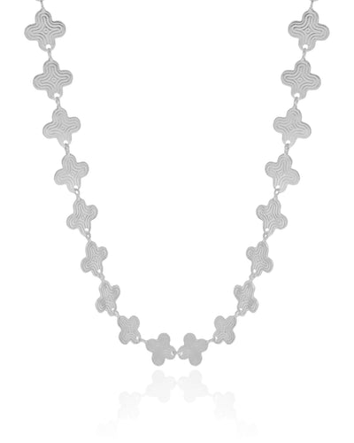Choker Alhambra 10 mm Ródio Branco - 30 cm