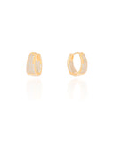 Brinco Argola Cravejada Cristal 1.6 cm Banhado a Ouro 18K