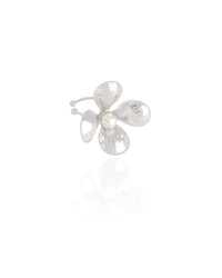 Piercing Flor Pérola Ródio Branco