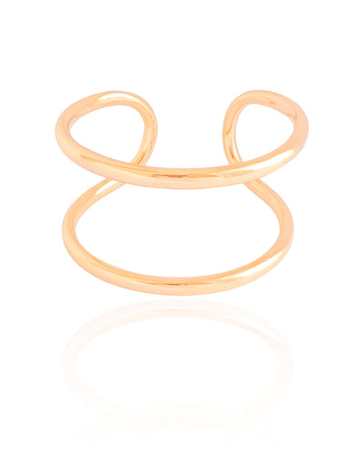 Bracelete Filetes Tubo Banhado a Ouro 18K