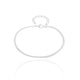 Pulseira Malha Fita 2 mm Ródio Branco