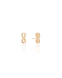 Brinco Infinito Cravejado Banhado a Ouro 18K