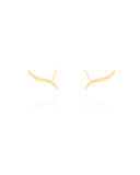 Brinco Ear Cuff Ondulado Banhado a Ouro 18k