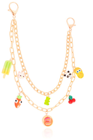 Colar de Bolsa Dupla Pingentes Verão Banho Dourado