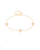 Pulseira Bola com Zircônia Cristal Banhado a Ouro 18K