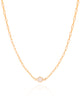 Choker Elos Ponto de Luz Cristal 6 mm Banhado a Ouro 18K