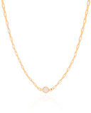 Choker Elos Ponto de Luz Cristal 6 mm Banhado a Ouro 18K