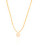 Choker Bolinhas Pingente Redondo Banhado a Ouro 18K