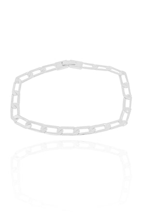 Pulseira Masculina Grumet 6 mm Ródio Branco