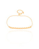 Pulseira Bolinhas Lisas Fecho Gravata Banhado a Ouro 18K