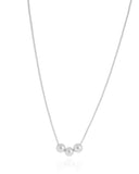 Gargantilha Veneziana Bolinhas Lisas 6 mm Ródio Branco - 45 cm