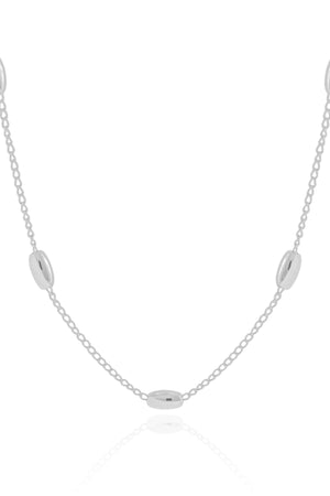 Elos Gomos Lisos 4 mm Ródio Branco 40 cm