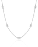 Elos Gomos Lisos 4 mm Ródio Branco 40 cm