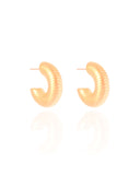 Brinco Argola Tubo Mola ABS  2.5 cm Banhado a Ouro 18K