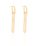Brinco Elos U Balanço 6.0 cm Banhado a Ouro 18K