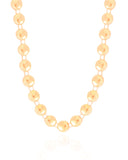 Choker Bolas Achatadas Lisas Banhado a Ouro 18K