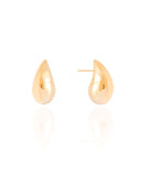 Brinco Gota Lisa ABS Banhado a Ouro 18K