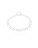 Tornozeleira Grumet Gotas Lisas Ródio Branco