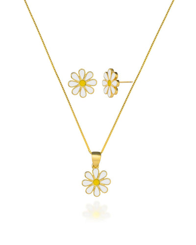 Conjunto Infantil Margarida Esmaltada