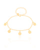 Pulseira Elos Medalhas Lira Banhado a Ouro 18K
