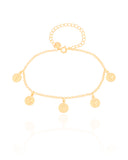 Pulseira Elos Medalhas Lira Banhado a Ouro 18K