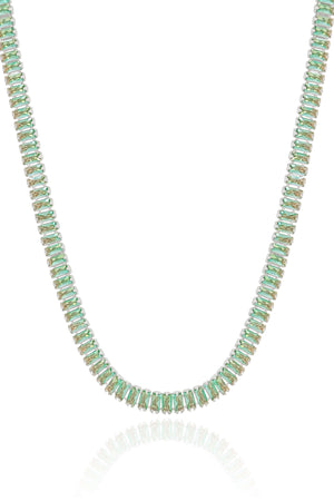 Choker Turmalina Ródio Branco