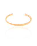 Bracelete Entrelaçado Detalhado 5 mm Banhado a Ouro 18K