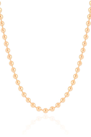 Choker Bolas Lisas 4 mm Banhado a Ouro 18K