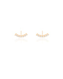 Ear Cuff Cravejado Cristal 1.3 cm Banhado a Ouro 18K