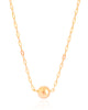 Gargantilha Elos Bola Lisa 12 mm Banhado a Ouro 18K - 45 cm