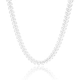 Choker Folhas Vazadas Ródio Branco