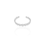 Anel Falange Plaquinhas Redondas Tamanho 12 Ródio Branco