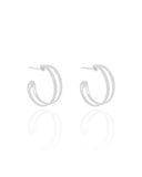 Brinco Argola Vazada Lisa 2.0 cm Ródio Branco