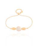 Pulseira Howlita 12 mm Fecho Gravata Banhado a Ouro 18K