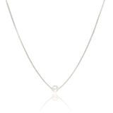 Choker Veneziana Pérola 6 mm Ródio Branco
