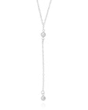 Gravata Elos Pontos de Luz Cristal 5 mm Ródio Branco