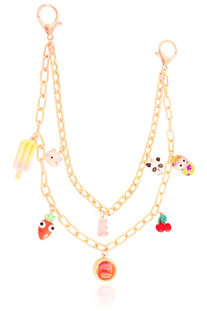 Colar de Bolsa Dupla Pingentes Verão Banho Dourado