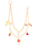 Colar de Bolsa Dupla Pingentes Verão Banho Dourado