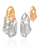 Brinco Orgânico Mix de Banhos 6.1 cm Banhado a Ouro 18K