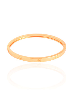 Bracelete Parafusos 4 mm Banhado a Ouro 18K