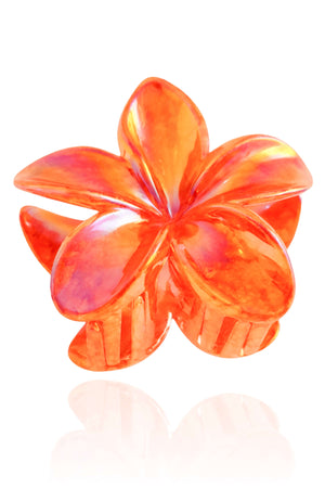 Presilha Flor Laranja Perolada