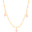 Gargantilha Gomos Gotas Safira Rosa Banhado a Ouro 18K - 40 cm